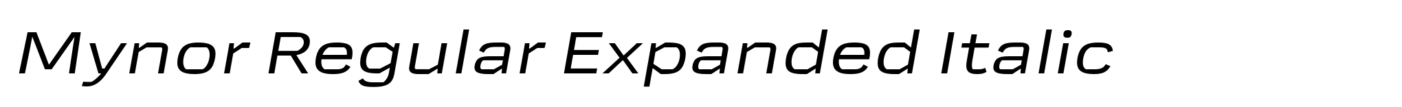 Mynor Regular Expanded Italic image